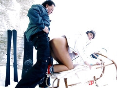 Laarzen, Aangekleed, Hardcore, Buiten, Kut duiken, Russisch, Tiener