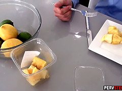 美人, ブロンド, フェラチオ, 巨乳な, オナニー, 淫乱熟女, 母, 義母