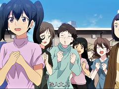 デカパイ, グループ, 手コキする, オッパイの, 妻