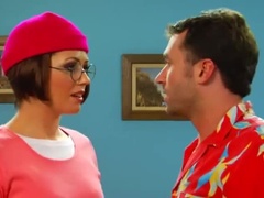 デカ尻, デカチン, デカパイ, 黒人, ブロンド, フェラチオ, 赤毛, ショートヘア