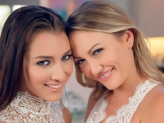 Cul, Mignonne, Embrassement, Lesbienne, Léchez, Chatte, Adolescente, Nénés