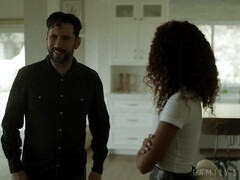 Arschlecken, Schwarz, Braunhaarige, Familie, Leder, Natürlichen titten, Im freien, Muschi