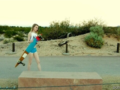 18 años, Rubia, Corridas faciales, Sexo duro, Al aire libre, Público, Flaco, Tragarse