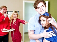 Grote kont, Grote lul, Hondjeshouding, Kwartet, Natuurlijke tieten, Klein, Tiener, Tieten likken