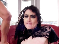 Brunette brune, Tir de sperme, Queue, Faciale, Partouze, Hard, Interracial, Lingerie