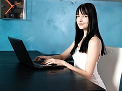 Braunhaarige, Fingern, Masturbation, Natürlichen titten, Dürr, Solo, Jungendliche (18+), Titten