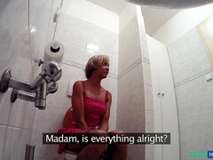 Amateur, Cuarto de baño, Rubia, Lamidas, Oficina, Coño, Uniforme, Voyeur