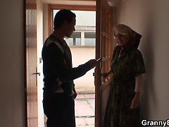 Lunettes, Mamie, Mature, Chatte, Réalité, Adolescente