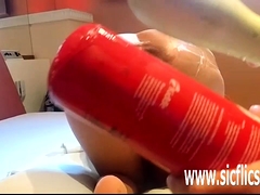 Anal fisting and fire extinguisher fucked MILF