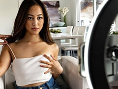 Astonishing long-haired model Alexia Anders likes dick-riding