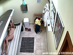 Czech Teen in Public Solarium