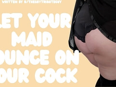 [f4m] Your Big-booty Maid Handles Your Morning Wood By Bouncing On Your Cock Like A Whore - Cock Whore