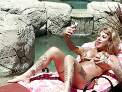 18, 美女, ブロンド, フェラチオ, 浮気者, イマラチオ, なめる, ティーン