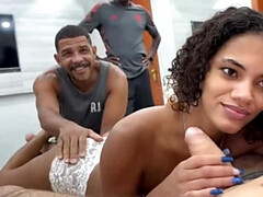 Zwart, Braziliaans, Dubbele penetratie, Huisvrouw, Orgasme, Kut duiken, Ruw, Slet