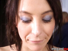 Tussi, Blasen, Besamung, Schwanz, Europäisch, Massage, Natürlichen titten, Tätowierung