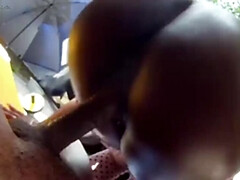 Naughty Ebony Neighbor Lets Me Record Us Fucking Outside - Big Cock Public Sex