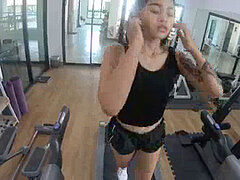 Amateur, Asiático, Pareja, Novia, Pajear, Adolescente, Tailandés