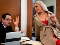 お尻, ブロンド, フェラチオ, バック, 淫乱熟女, ストリッピング, タトゥー, オッパイの