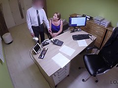 Arsch, Blondine, Blasen, Tschechisch, Masturbation, Geld, Büro, Jungendliche (18+)