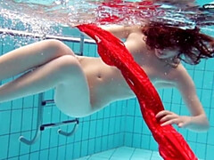 18, 女, フェティッシュ, Hd, プール, ロシア人, ティーン, 水中