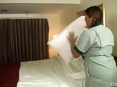 Busty Maid Jerks A Dick