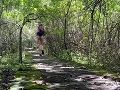 Leie, Arsch, Masturbation, Im freien, Muschi, Solo, Titten, Spielzeuge