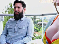 美女, 美人, デカパイ, フェラチオ, エロティック, ハードコア, なめる, ソフトコア