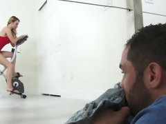 ブロンド, フェラチオ, 中出し, ジム, 自然山雀, 剃毛