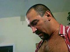 Grote lul, Grote mammen, Bruinharig, Arts, Ondergoed, Slipje, Tieten likken, Oud