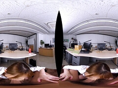 Revel in a sultry Japanese beauty's wild office play in daring VR.
