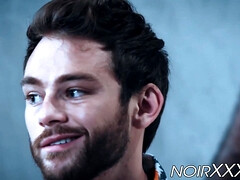 アナル, デカチン, 黒人, チン, 黒人, ゲイ, コキ, タトゥー