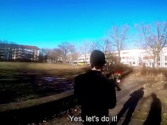 Leie, Braunhaarige, Europäisch, Deutsch, Orgasmus, Piercing, Öffentlich, Rasiert