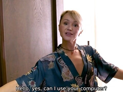 18 ans, Blonde, Sucer une bite, Hd, Cuisine, Petite femme, Russe, Jarretelles