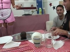 Chica, Tetas grandes, Grupo, Sexo duro, Oficina, Orgía, Coño, Tetas