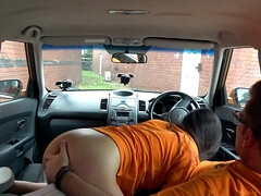 Asiatique, Nana, Noire, Sucer une bite, Voiture, En levrette, Léchez, Pov