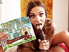 Gros cul, Grosse bite, Gros seins, Sucer une bite, Brunette brune, Interracial, Maigrichonne, Adolescente