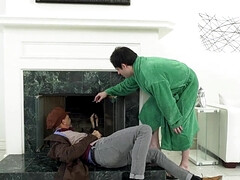 Grosser schwanz, Grosse titten, Blondine, Blasen, Betrug, Erniedrigung, Strümpfe, Titten