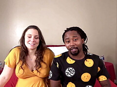 Schlafzimmer, Grosser schwanz, Schwarz, Blondine, Schwanz, Hundestellung, Handjob, Milf