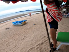 Aziatisch, Strand, Grote lul, Vriendin, Hardcore, Gezichtspunt, Swinger, Tieten likken