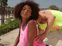 delectable dark-hued Luna Corazon Hires individual Trainer