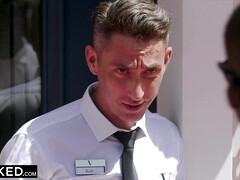 Chica, Morena, Polla, Estilo perrito, Erótico, Interracial, Al aire libre, Trio