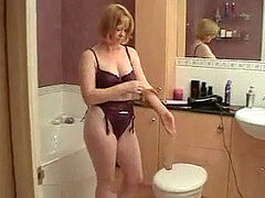 イギリス人, 下着, 熟年, ナイロン, ストッキング