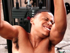 デカチン, 黒人, フェラチオ, 茶髪の, ジム, 熟年, 淫乱熟女, 母