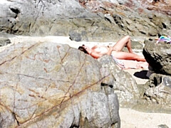 素人, ビーチ, デカパイ, 茶髪の, 浮気する, 露出狂, アウトドア, 公共