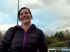 Public agent massage promo beauty fucked from behind