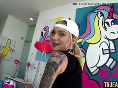 Anaal, Kont, Sperma, Gapende, Hd, Tatoeage, Tiener