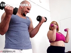 Belle grosse femme bgf, Gros seins, Blonde, Plantureuse, Tir de sperme, Gym, Hard, Mère que j'aimerais baiser
