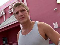 Real handsome str8 tricked in gloryhole