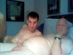 grandpa and young dude play on cam