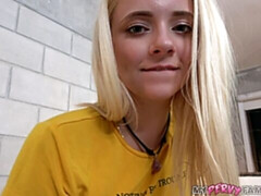Verga grande, Rubia, Mamada, Estilo perrito, Tetas naturales, Pov, Adolescente, Tetas